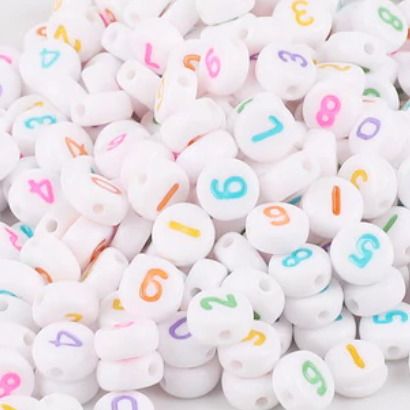 S4U Plastový korálek - číslice (3) - PK004-3