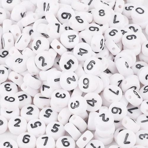 S4U Plastový korálek - číslice (5) - PK006-5