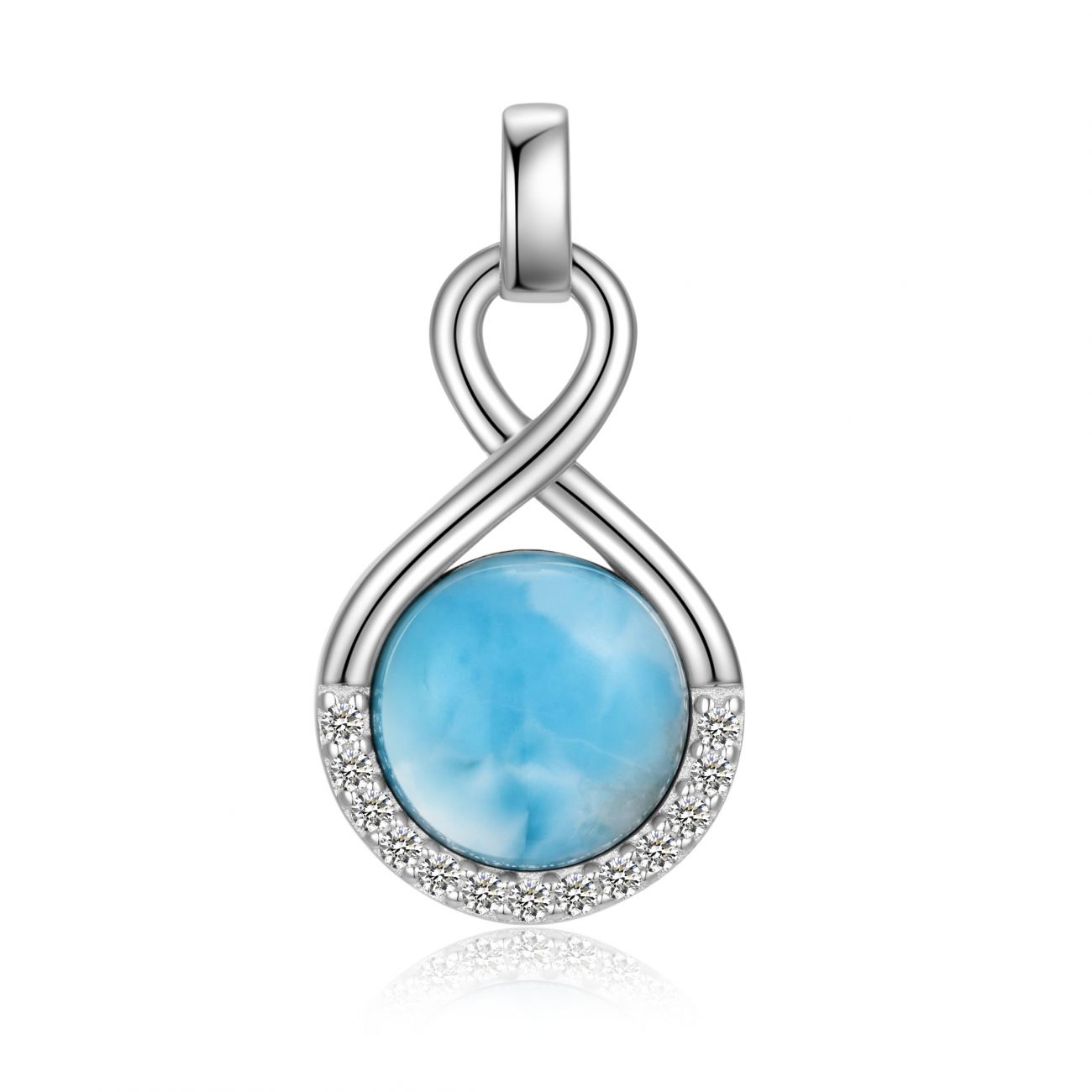 NUBIS Stříbrný přívěsek s larimarem - NB-4309