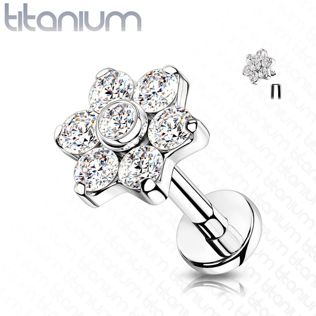 Levně Piercing do brady / ucha TITAN (1,2 x 6 mm) - TIT1137-1206