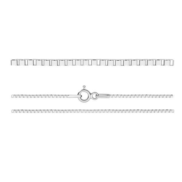 S4U Stříbrný řetízek čtvercový, tl. 0,8 mm (50 cm, 1,80 g) - NB-7027-50