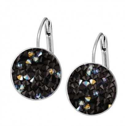 Náušnice s krystaly Crystals from Swarovski® BLACK AB