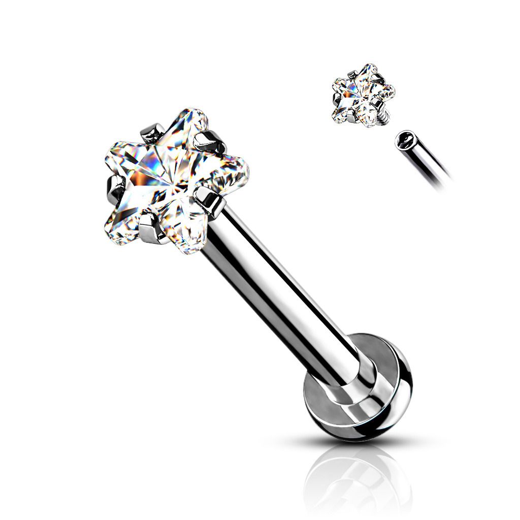 Levně Piercing do brady labreta / cartilge (1,2 x 6 mm) - LB1094C-1206