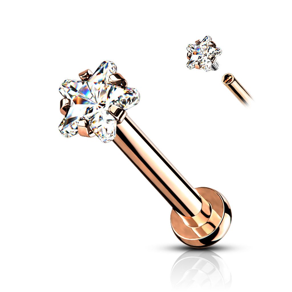 Levně S4U Piercing do brady labreta / cartilge (1,2 x 6 mm) - LB1094RD-1206