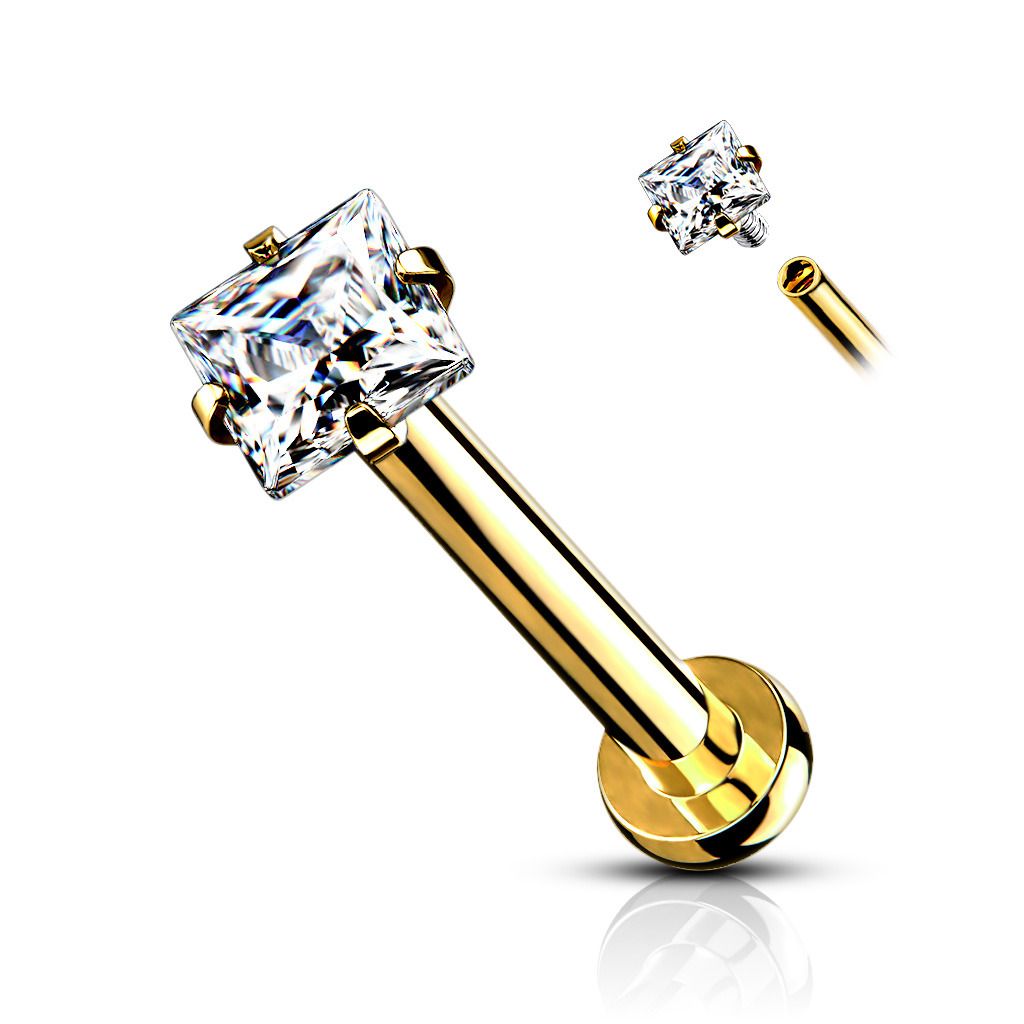 S4U Piercing do brady labreta / cartilge (1,2 x 6 mm) - LB1093GD-1206