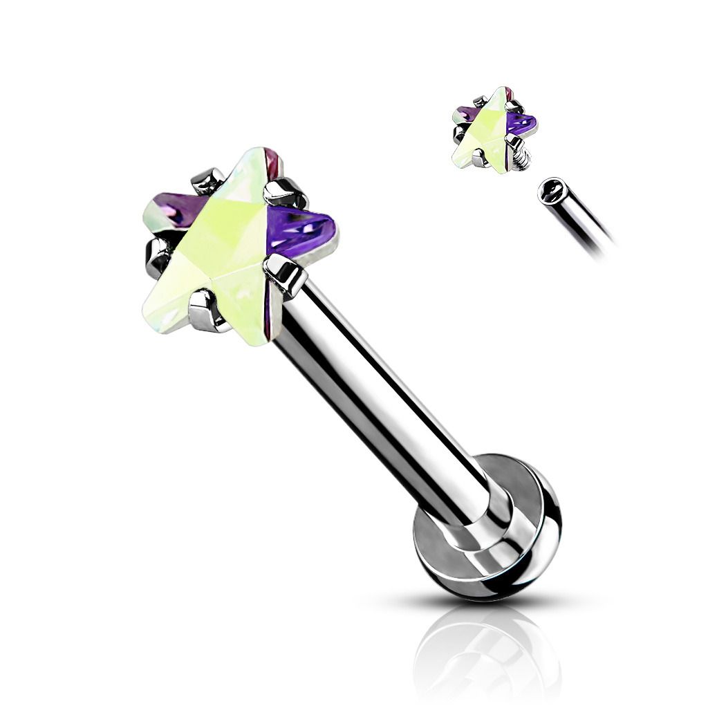Levně S4U Piercing do brady labreta / cartilge (1,2 x 8 mm) - LB1094AB-1208