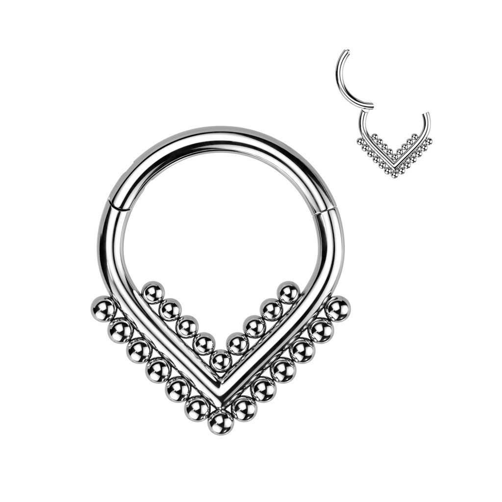 Levně Segment helix / cartilage / tragus piercing TITAN (1,2 x 8 mm) - TIT1247-1208