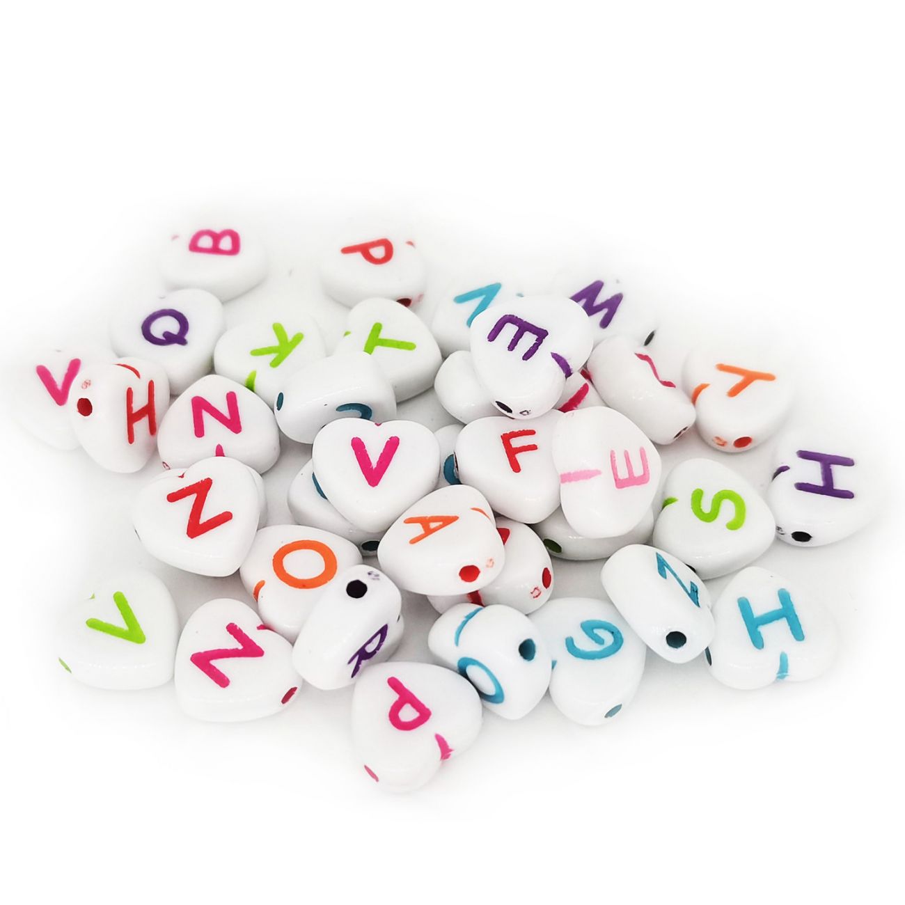 S4U Plastový korálek srdíčko - písmeno C - PK100-C