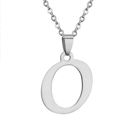 S4U Ocelový řetízek s přívěskem iniciálou O - OPD0012-O