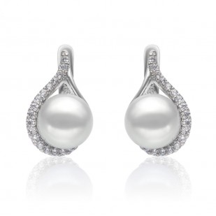 Perlové náušnice  bílé přírodní perly