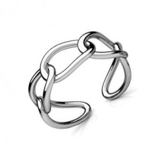Stříbrný prsten řetěz