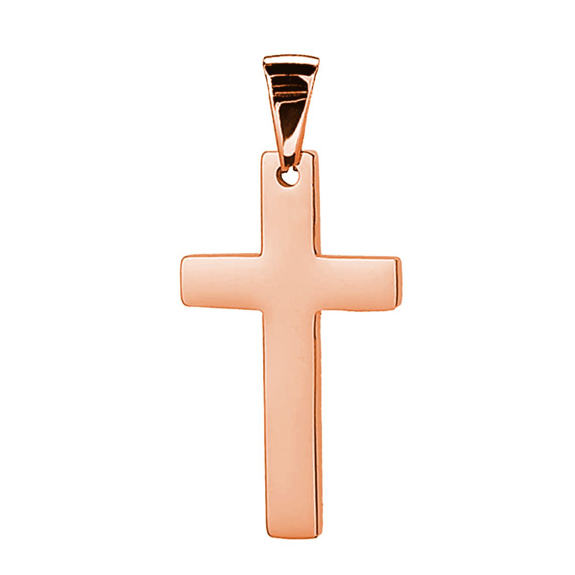 S4U Zlacený ocelový přívěsek - kříž 14 x 21 mm - OPP1776-RD