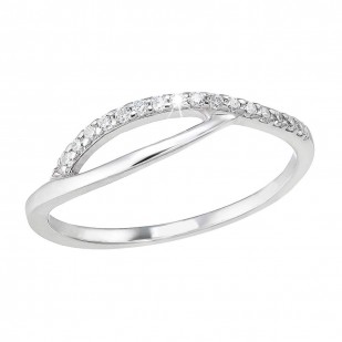 Stříbrný prsten se zirkony bílý 885022.1