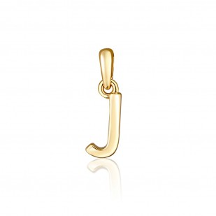 Stříbrný zlacený přívěsek iniciála písmeno J