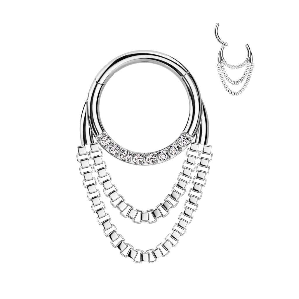 Levně Piercing septum / helix / cartilage (1,2 x 10 mm) - NS0062-1210