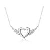 Stříbrný náhrdelník okřídlené srdce