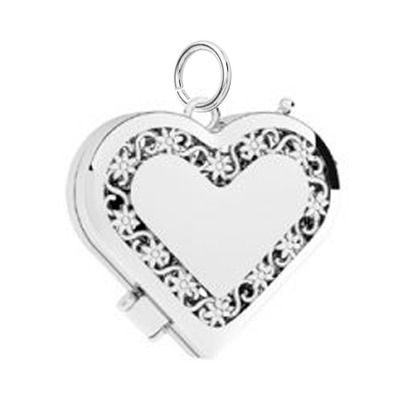 S4U Stříbrný otevírací medailonek srdce - NB-4324