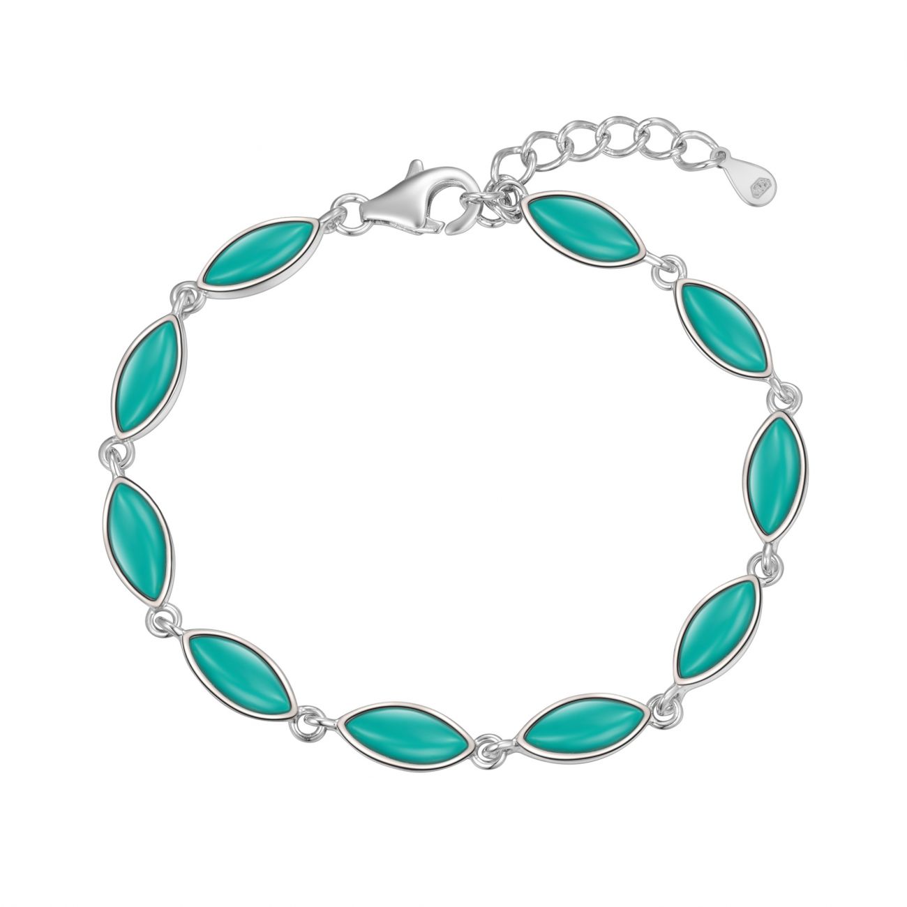 NUBIS Dámský stříbrný náramek s tyrkysem - NB-1167