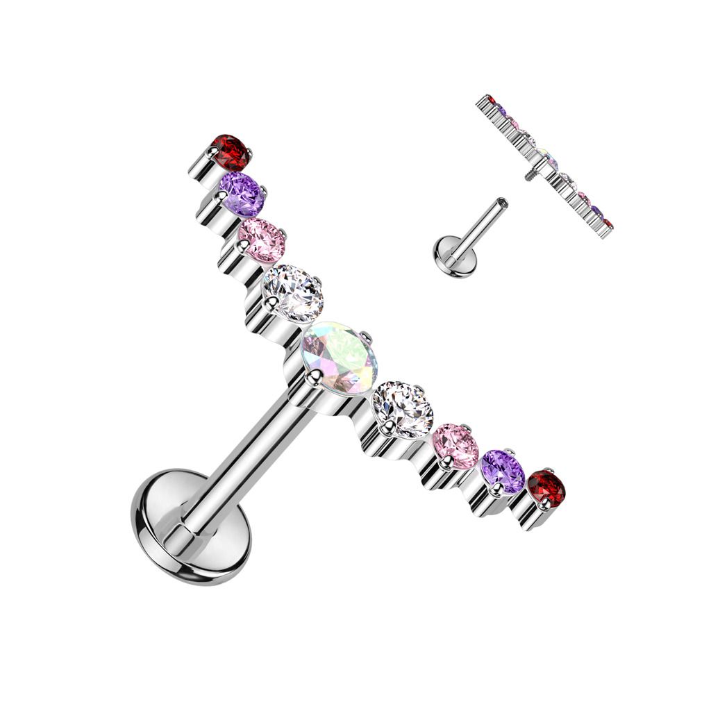 Levně S4U Piercing do brady - labreta TITAN (různobarevná) - TIT1276-MIX