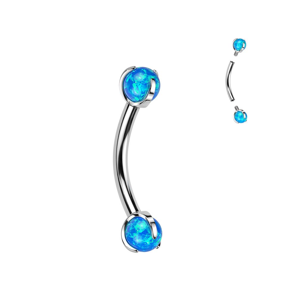 S4U Piercing do obočí TITAN opál (modrá) - TIT1279-OP05