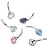 PUSH IN piercingu do pupíku TITAN (vitrail medium)
