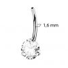 PUSH IN piercingu do pupíku TITAN (vitrail medium)