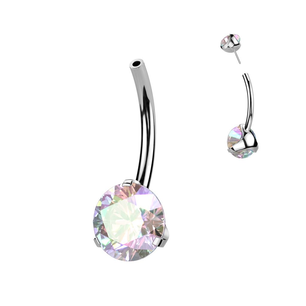 S4U PUSH IN piercingu do pupíku TITAN (duhová) - TIT1273-AB