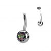 PUSH IN piercingu do pupíku TITAN (vitrail medium)