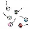 PUSH IN piercingu do pupíku TITAN (vitrail medium)