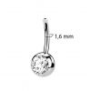 PUSH IN piercingu do pupíku TITAN (vitrail medium)