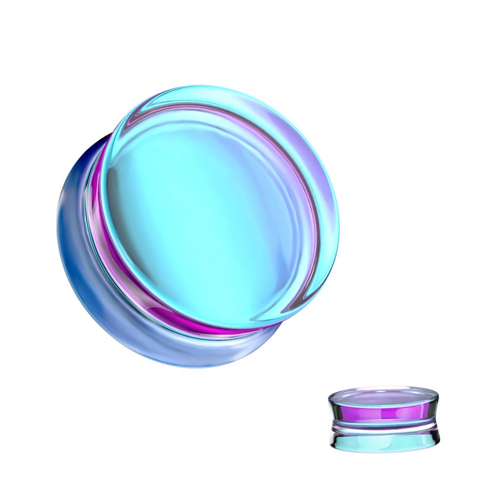 Levně Skleněný plug do ucha (14 mm) - PL01277-14