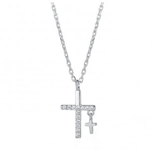 Stříbrný náhrdelník s křížky