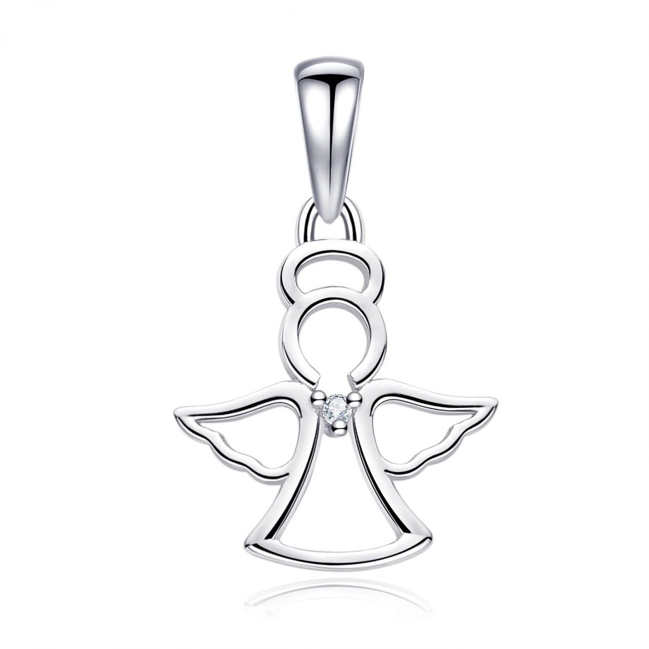 NUBIS Stříbrný přívěsek andělíček - NB-4347