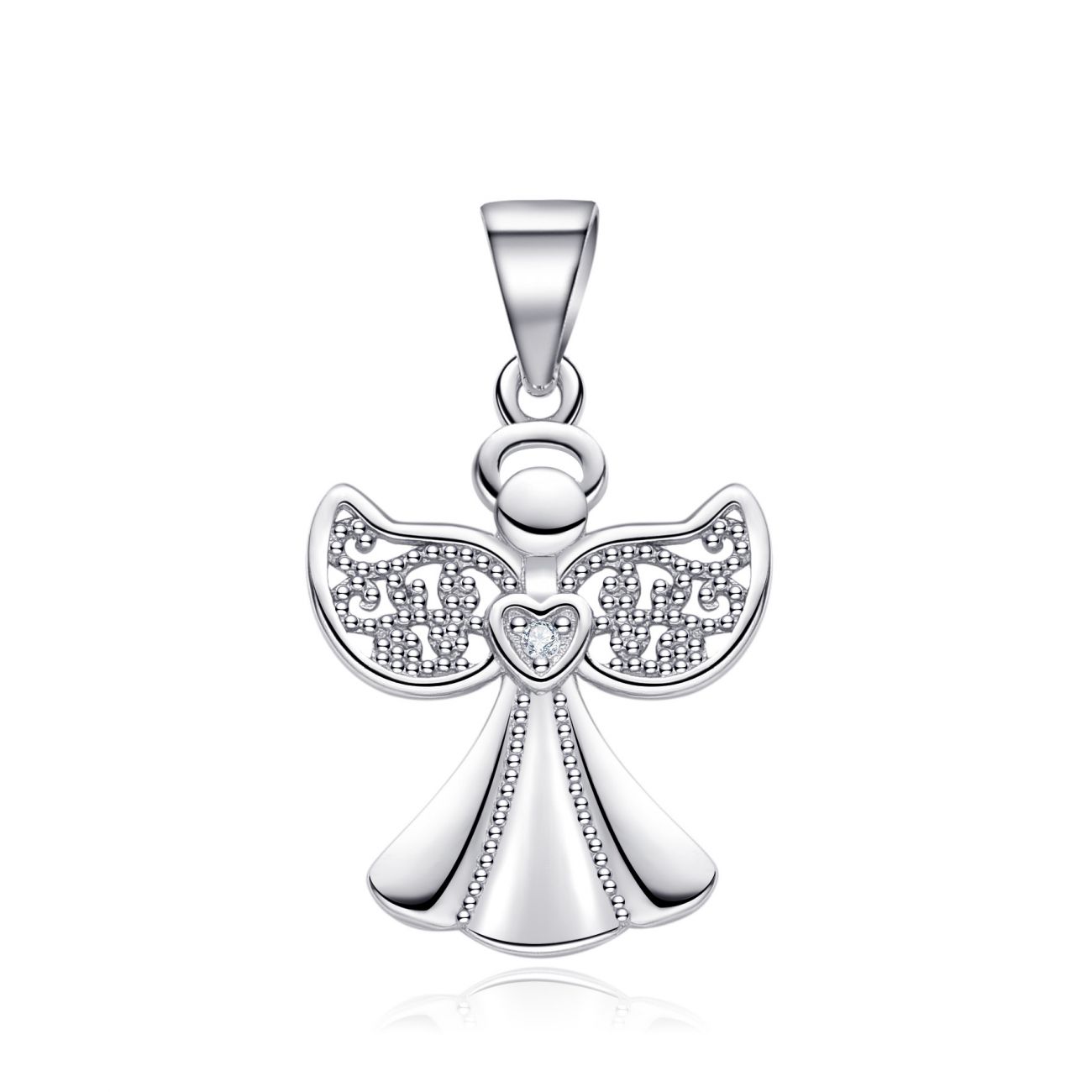 NUBIS Stříbrný přívěsek andělíček - NB-4348
