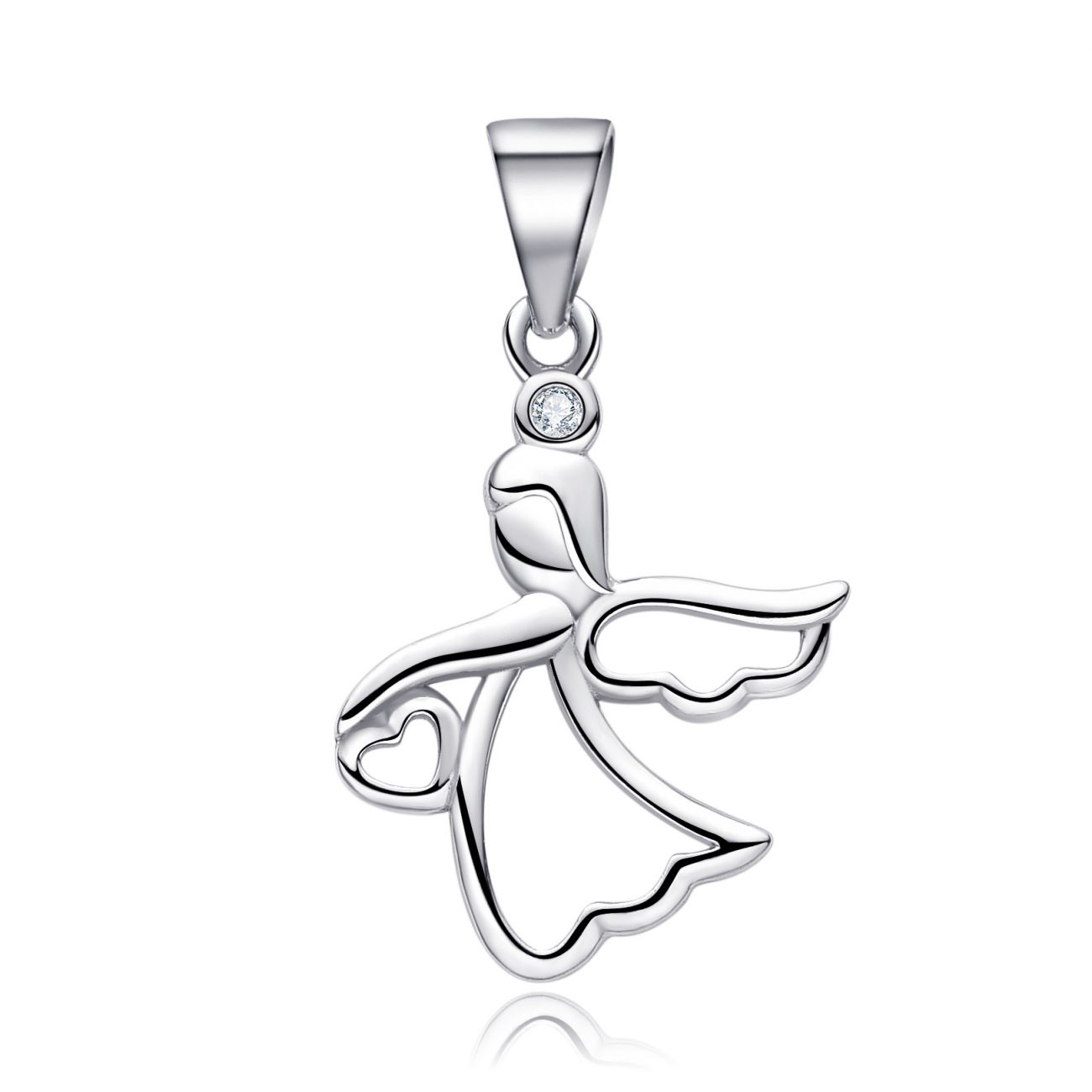 NUBIS Stříbrný přívěsek andělíček - NB-4335