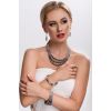 Perlový náramek šedý s krystaly Swarovski 33064.3
