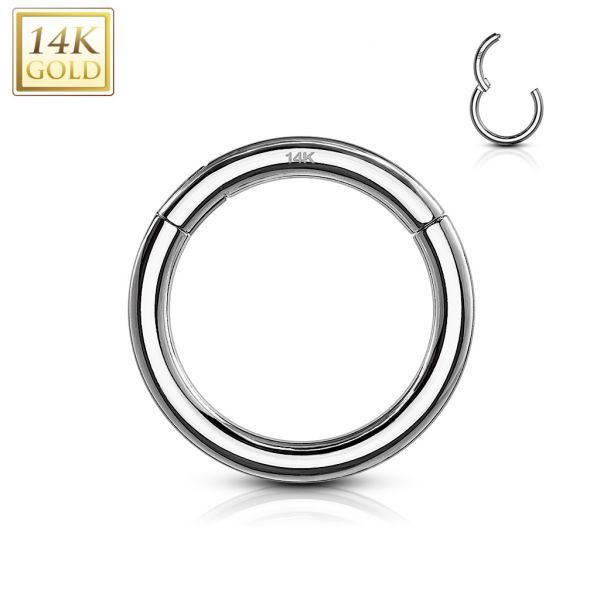 Levně Zlatý piercing - segment kruh, Au 585/1000 (1 x 6 mm) - ZL01262-WG-1006