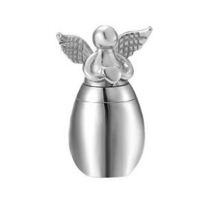 Ocelová designová urnička s andělem