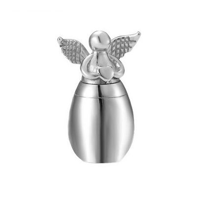 Ocelová designová urnička s andělem