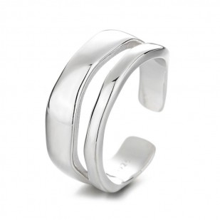 Dvojitý stříbrný prsten
