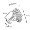 Piercing do brady - labreta Hamsa TITAN (1,2 x 8 mm)