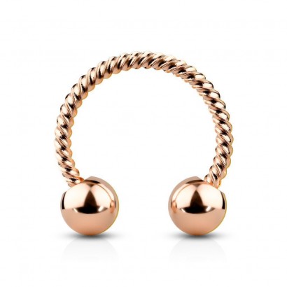 Piercing podkova vroubkovaná 1,2 x 10 mm