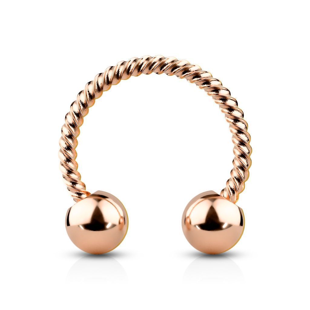 Piercing podkova vroubkovaná 1,2 x 10 mm