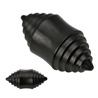 Stupňovitý plug do ucha - Ebony Wood průměr 8 mm