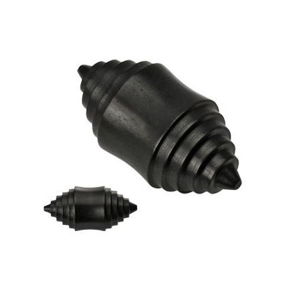 Stupňovitý plug do ucha - Ebony Wood průměr 10 mm