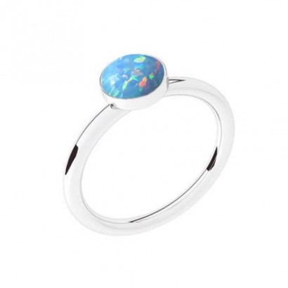 Stříbrný prsten s opálem (61)