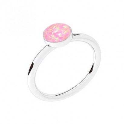 Stříbrný prsten s opálem (60)