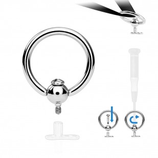 Microdermal piercing kroužek 1,2 x 8 mm