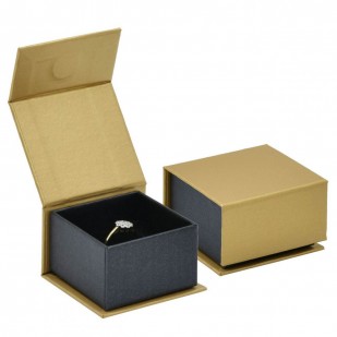 Dárková krabička na prsten zlatá/černá
