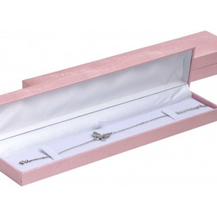 Růžová koženková krabička na náramek